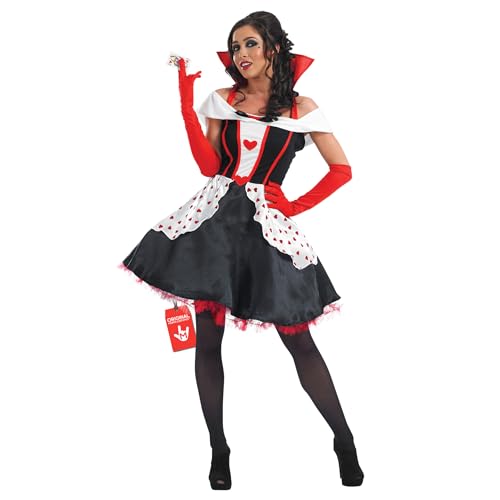 fun shack Queen of Hearts Costume for Women, Red Queen Outfit, He...