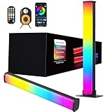 Synchronisation avec la musique : les bandes lumineuses LED Auplf disposent d'un microphone haute sensibilité intégré, de sorte que la barre lumineuse de jeu peut pulser au rythme de la musique, des jeux et des films. Plusieurs modes d'éclairage pour une atmosphère améliorée.