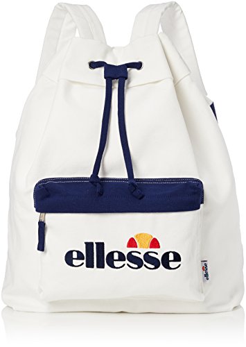 ellesse エレッセ レディース 大容量 ナップサック バックパック 巾着 デイパック キャンバス デニム ホワイト