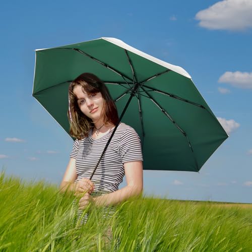 Image of G4Free UPF 50+ UV Protection Large Travel Umbrella 46 Inch Auto Open Close Windproof Sun Blocking Umbrella