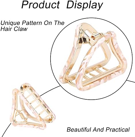 8 Pcs Hair Clips Alloy Claw Clamps Triangle Hairpins for Dance Parties Festivals Daily