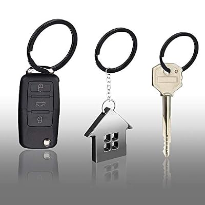 Cridoz Locking Carabiner D Ring Clips with Flat Key Ring