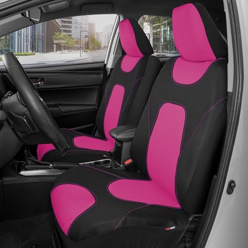 Image of Motor Trend AquaShield Waterproof Front Seat Covers, Pink Seat Covers for Cars - Neoprene Front Car Seats Cover, SUV Seat Covers Protector - Car Interior Cover for Auto, Trucks, & Dog Owners