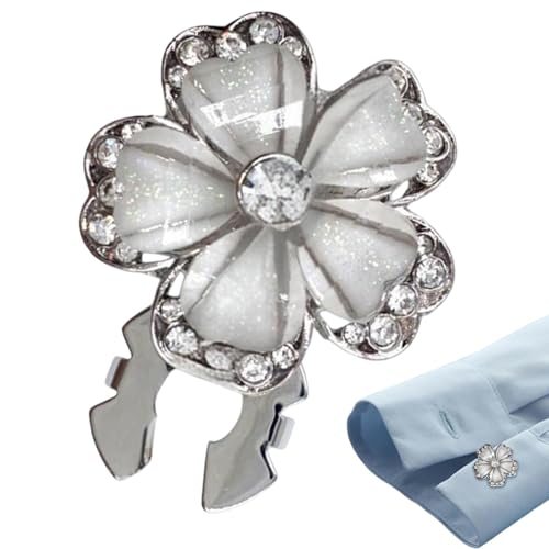 Couvre-boutons de chemise,Couvre-boutons à clipser | Boutons de manchette avec embellissements en brillant | Clips de boutons de manches de décoration de vêtements à la mode pour femmes