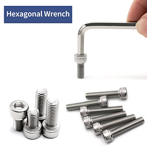 1280 Pcs for M3 Stainless Steel 304 Hexagon Heads Cap Screws Bolts Nuts Washers Assortment Kit(M3 1280Pcs) - Image 3