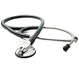 ADC Adscope 600 Platinum Series Cardiology Stethoscope with Tunable AFD Technology, Lifetime Warranty, Black