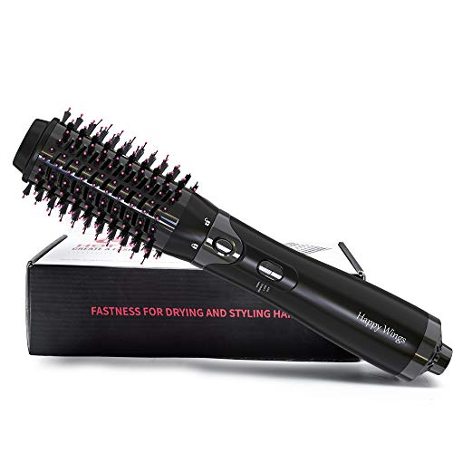 Hair Dryer Brush, One-step Hair Dryer and Volumizer Hot Air Brush Upgraded Design with Overheating Protection System Round Rotating Detachable