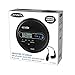 Jensen CD-65 Portable Personal CD Player CD/MP3 Player + Digital AM/FM Radio + with LCD Display Bass Boost 60-Second Anti Skip CD R/RW/Compatible Sport Earbuds Included (Black Limited Edition Series)