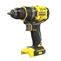 STANLEY FATMAX V20 | 18V Brushless Drill Driver - Up to 2,100 RPM and 80Nm of torque, 15 Clutch settings, Keyless 13mm Metal Chuck, LED worklight, Bare Unit