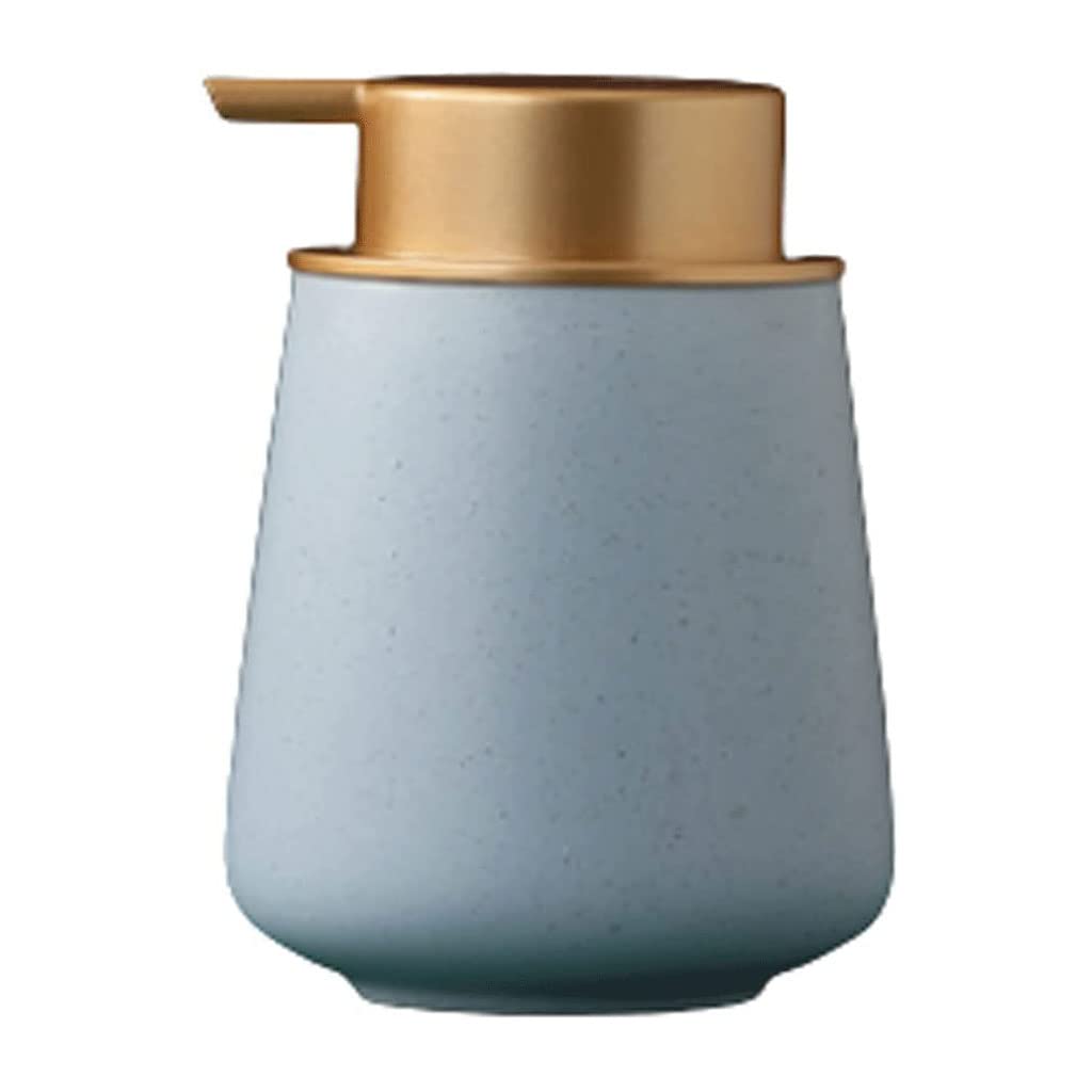 NZPOST Distributore di Sapone Ricaricabile Distributore di Sapone 14 Once Distributore di Sapone per Piatti in Ceramica per Il Bagno Distributore di Sapone Liquido per Le Mani Ricaricabile (A)