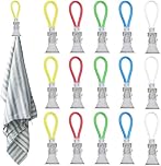 15PCS Metal Towel Clips - Tea Towel Hooks Set - Durable Towel Hangers for Kitchen, Bathroom, Home - Multi-Color Clothes Pegs for Hanging Towels (Assorted Colors)