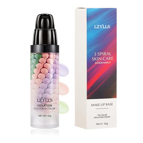 LZYLLS One Step Color Corrector,Color Correcting Facial Serum,Invisible Pore Face Makeup Primer,Oil Control Isolation Cream,Moisturizing Concealer Foundation for Women
