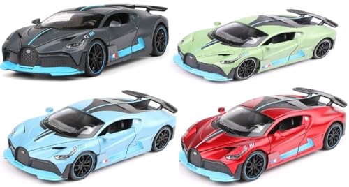 Image of Kiddie Galaxia Bugatti Divo 1:32 Exclusive Alloy Metal Pull Back Die-cast Car Die cast Metal Pullback Toy car with Openable Doors & Light, Music Boys Gifts Toys for Kids【Colors as Per Stock】