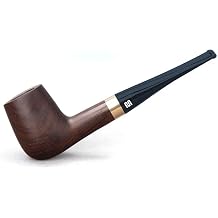 MUXIANG Gerades Tabakpfeife Ebenholz Holz Rohr Handarbeit Rohr 9 mm Filter 10 Rohrreinigungswerkzeuge AC0015