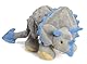goDog Dinos Frills Squeaky Plush Dog Toy, Chew Guard Technology - Gray, Large