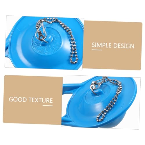 COOLHIYA 3 Water Tank Drain Valve Toilet Tank Ball Toilet Parts inside Tank Toilet Ballcock Toilet Replacement Parts inside Tank Toilet Flapper Seal Toilet Seal Water Case Sky-blue Rubber - Thumbnail 4