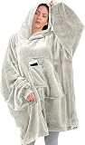 sigando Weiche Kuschel Pullover Oversized Hoodie Blanket Pulli Decke Pullover für Damen Herren