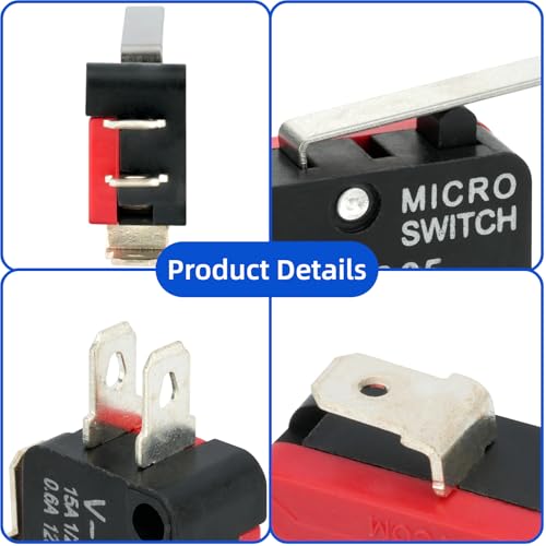 Micro-interrupteur fin de course haute précision V-152-1C25 levier SPDT - 5