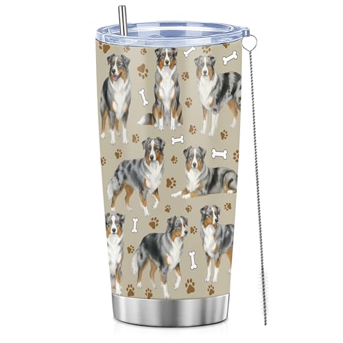 Australian Shepherd Gifts Men, 20oz Stainless Steel