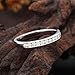 SILVERIST 0.50 Ct Round Diamond Unique Channel Set Half Eternity Sparkling Minimalist Wedding Band Gorgeous Engagement Ring For Women 14K White Gold Plated 925 Sterling Silver Handmade Jewelry