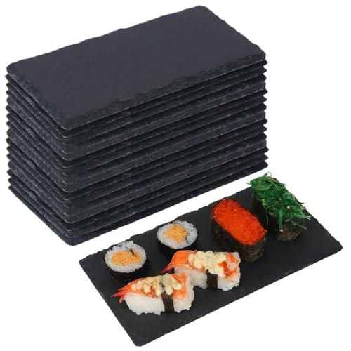 IHDYPPEW 16 Pack 4 x 8 Inch Slate Cheese Boards,