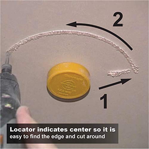 Calculated Industries 8110 Center Mark Drywall Recessed Lighting Cutout Magnetic Locator Tool for Non-LED Cans, Yellow by Calculated Industries - Image 3
