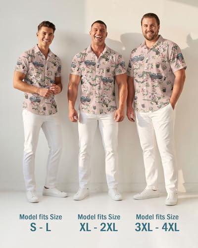 Image of 99TIMORO Fathers Movie Hawaiian Shirt for Men, Characters Button Down Short Sleeve Top, Summer Beach Gifts