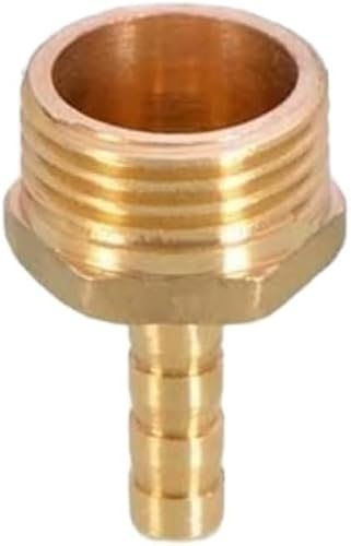 Gkirqvpe One Color Brass Barb Hose, 1 Piece Pc Pagoda Hose Barb Adapter 6-50Mm 1/2 To 2 Inch Bsp Thread Brass Pipe Connector(6Mm*1/2Inch)