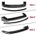 SRT Style Rear Roof & Tail Gate Mid Wing Spoiler Set Compatible With Jeep Grand Cherokee 2013-2021 - Car Body Accessories(Bright black)