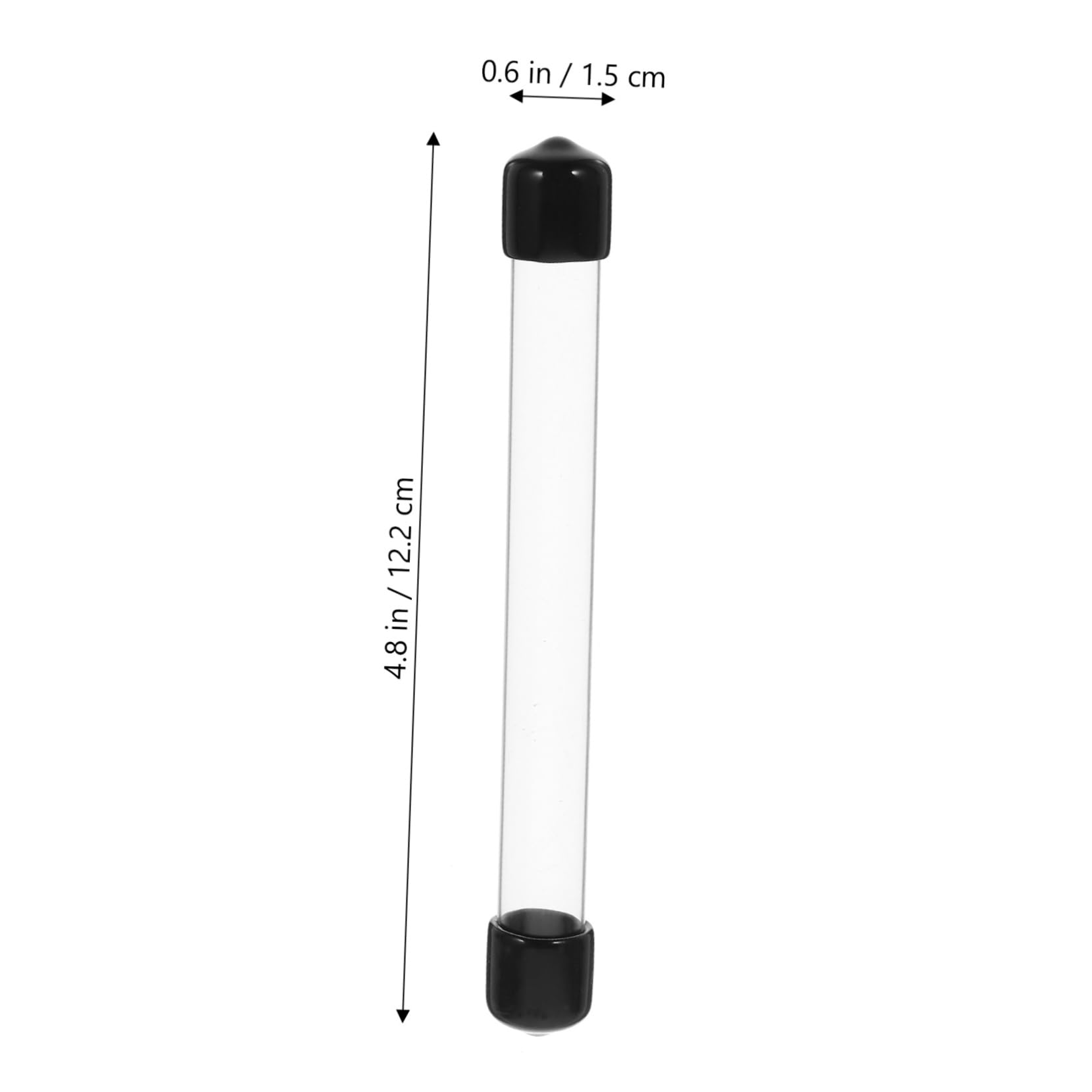 MUCKLILY Plastic Round Storage Tube Lid 122x12mm for Incense Sticks 6pc Set Portable Reusable