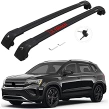 Lockable Cargo Racks for 2022-2024 Volkswagens VW Taos | 2017-2024 Tiguan Roof Rack Cross Bars Rail Luggage Cargo Carrier Kayak Bike bar