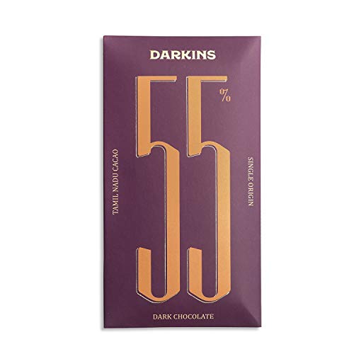 Image of Darkins Dark Chocolate | 55% Dark Chocolate Single Origin | Gluten-Free Chocolate | 65g Each Pack of 2