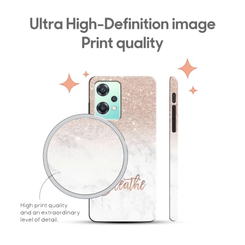 Image of COLORflow Back Cover Compatible with OnePlus Nord CE 2 Lite 5G | (Best for Girls) Quotes (Breathe) Marble | Designer Printed Hard CASE Bumper Back Cover Compatible with OnePlus Nord CE 2 Lite 5G