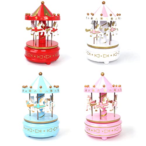 SOIMISS Merry Go Round Music Box Romântico Clássico Infância Infância Caixa Musical Transformar Cava