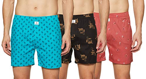 Image of Longies Men's Cotton Printed Regular Boxer Shorts