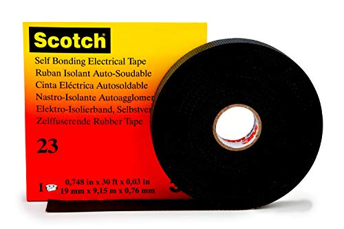 Scotch Rubber Splicing Tape 23, 2 in x 30 ft, 1 roll/carton, Black