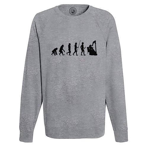 Sweat shirt homme evolution harpe le cadeau idéal pour un musicien passionné d'orchestre