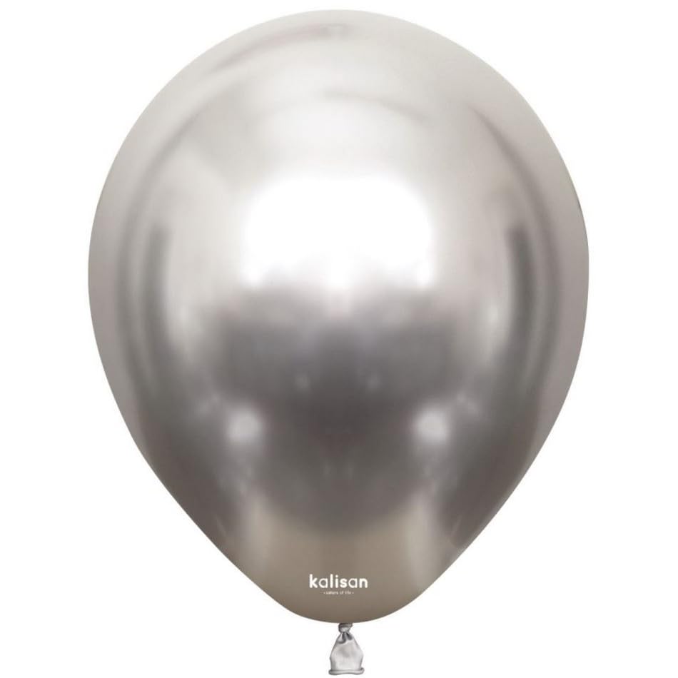 Kalisan Latex Mirror Balloon (Pack of 50) (One Size) (Silver)