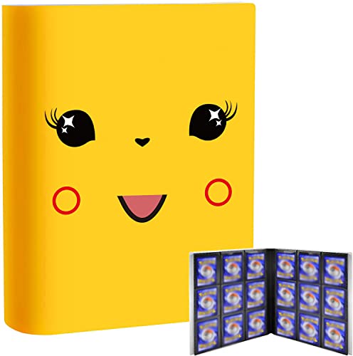 Kartenhalter für Pokemon Karten - 360 Sammelkartenalbum Kompatibel mit Pokemon Sammelalbum. Sammelkarten Album für M.T.G/ Baseballkarten, für C.A.H. mit 20 Hochwertigen Seitenhüllen mit 18 Taschen Cover