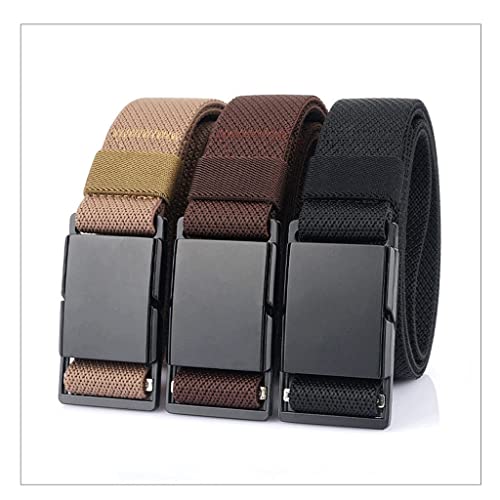 Ceinture pour homme avec boucle magnétique en métal à dégagement rapide, résistante à l'usure, ceinture tactique décontractée en nylon (Couleur: C, Taille: 125cm)