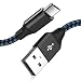 Produktbild USB-Typ-C-Kabel, 5 Stück (3/3/6/6/3 Fuß), geflochtenes Nylon, schnelles Ladekabel, kompatibel mit Samsung Galaxy S9, S8, Note 9, Note 8 Plus, LG V30, G6, G5, V20, Google Pixel, Moto Z2 und mehr.