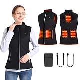 ZIFUMEI Women's Warming Heated Vest Adjustable Lightweight heating jacket for Women with Rechargeabl