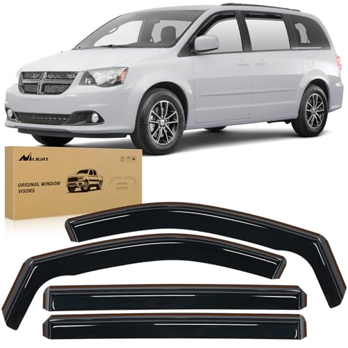 Image of Nilight in-Channel Window Visors for Dodge Grand Caravan 2008-2023, 4PCS