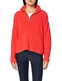 Diseño ligero Tommy Hilfiger Hayana Zip Up High-Nk Sweater, Suéter Pulóver para Mujer, Rojo (Daring Scarlet), XL