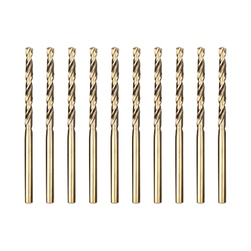 Meccion HSS Cobalt Jobber Drill Bit 10pcs 3.2mm Twist Drill Bit for Drilling Stainless Steel and Metal