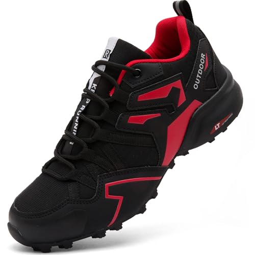 Mufanton Zapatillas de Trail Running para Hombre Zapatillas de Senderismo Zapatos de Trekking Tenis Outdoor Antideslizantes Calzado de Correr en Montaña Casuales Sneakers,Negro Rojo,EU47 Mufanton Zapatillas de Trail Running para Hombre Zapatillas de Senderismo Zapatos de Trekking Tenis Outdoor Antideslizantes Calzado de Correr en Montaña Casuales Sneakers,Negro Rojo,EU47