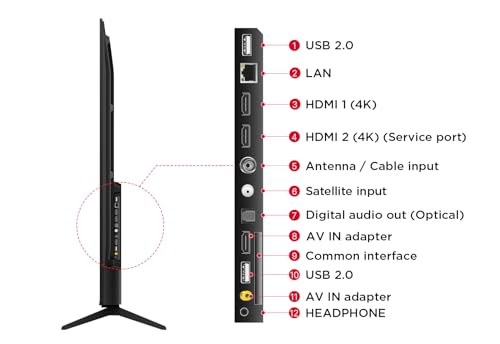 Image of TCL television 75 Inch Smart TV 4K LED HDR 10 UHD Google TV, Dolby Audio, Dynamic Color Enhancement, 2GB RAM+16GB ROM, Metallic Bezel-less Design 75V6B - (2024 Model)