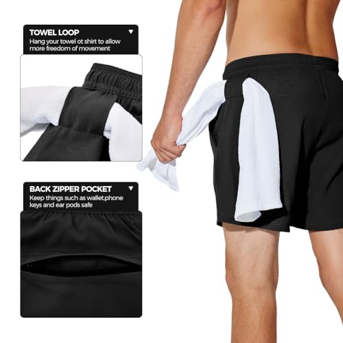 NIMENJOJA Mens 5.5" Gym Running Shorts 2 in 1 Quick Dry Workout Athletic Compression Shorts for Men4