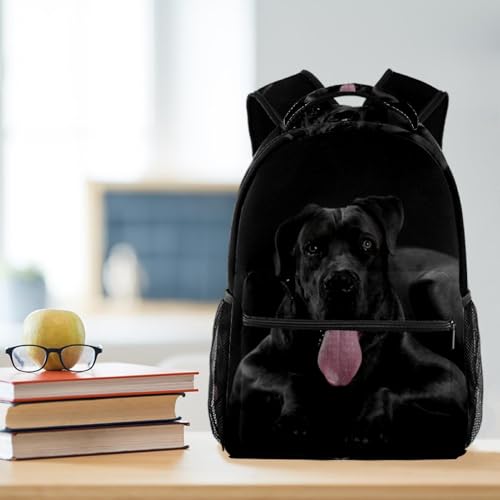 Sac de voyage décontracté compact motif chien noir couché 40cm - 5