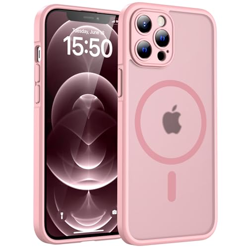 TOCOL for iPhone 12 Pro Max Case, Compatible with MagSafe, Light Pink
